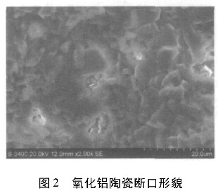 圖2氧化鋁陶瓷斷口形貌